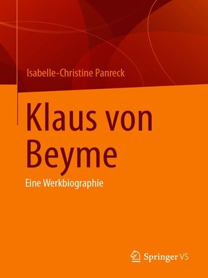 cover image of Klaus von Beyme